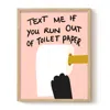 The Paper Tail Toilet Roll - Cat Art Print - Large