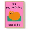 The Paper Tail Too Peopley - Cat Art Print - Medium