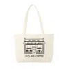 The Paper Tail Women's Black / Neutrals Cats And Coffee Tote Bag In Black