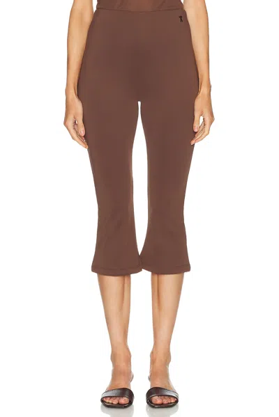 The Park Allison Capri Legging In Brown
