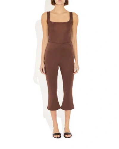 The Park Allison Capri Pant In Brown