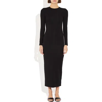 The Park Charity Long Sleeve Maxi Dress In Black