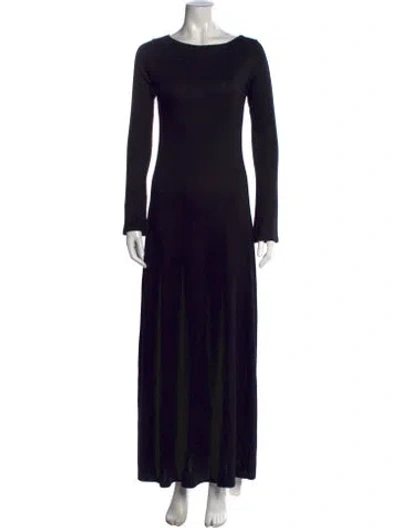 Pre-owned The Park Crew Neck Long Dress W/ Tags In Black