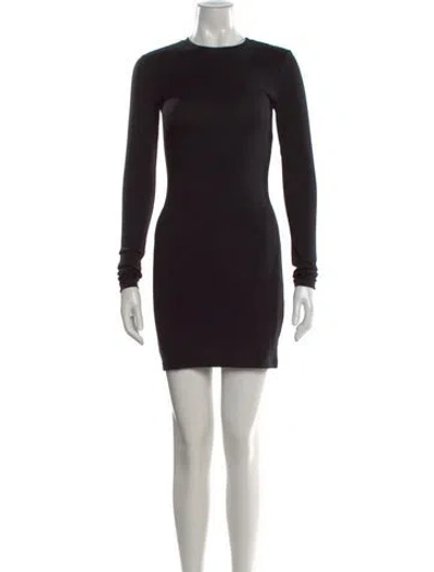 Pre-owned The Park Crew Neck Mini Dress In Black