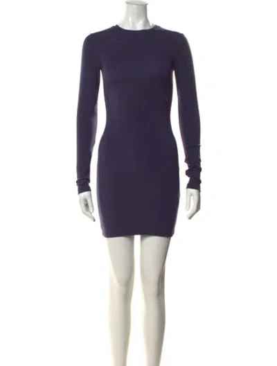 Pre-owned The Park Crew Neck Mini Dress In Purple