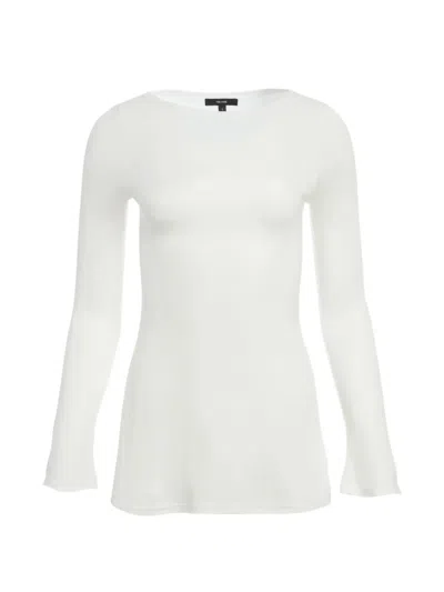 The Park Evelyn Boat-neck Long-sleeve Top In White