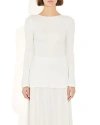 The Park Evelyn Funnel Sleeve Top In White