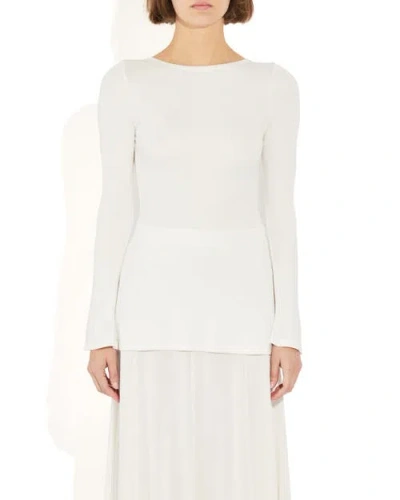 The Park Evelyn Funnel Sleeve Top In White