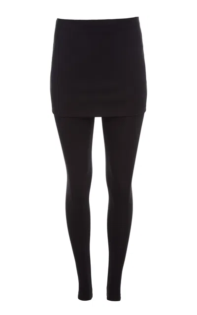 The Park Joy Skirted Leggings In Black