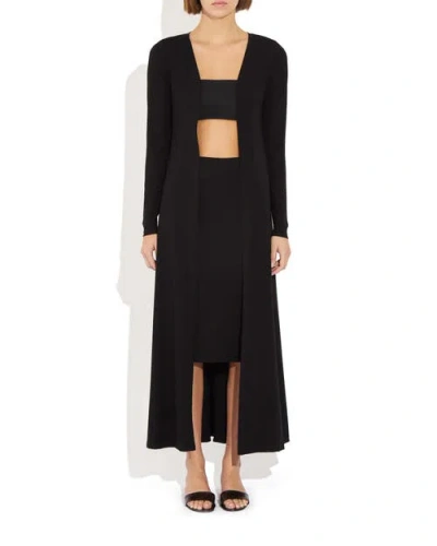 The Park Julia Stretch Cardigan In Black