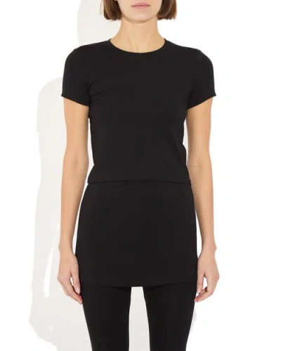 The Park Lia Short Sleeve Tee In Black