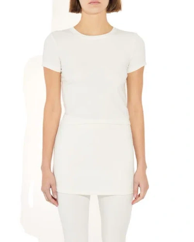 The Park Lia Short Sleeve Tee In White