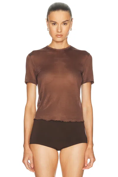 The Park Luna Short Sleeve Tee In Brown