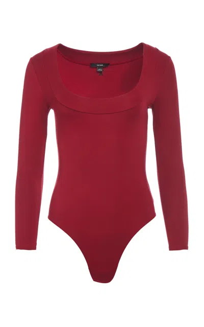 The Park Maranda Bodysuit In Burgundy