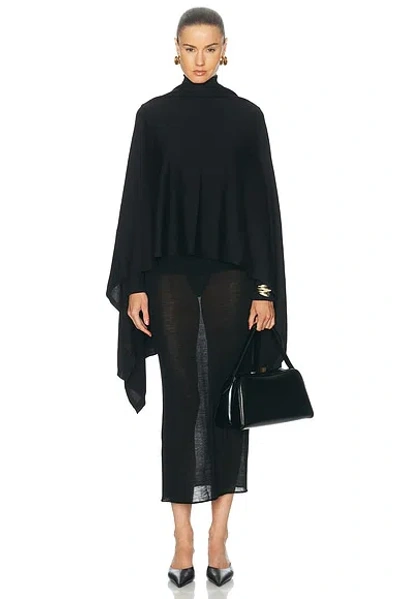 The Park Marie Stole Top In Black