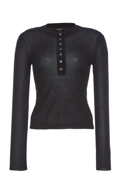 The Park Mindy Cashmere-silk Sweater In Black