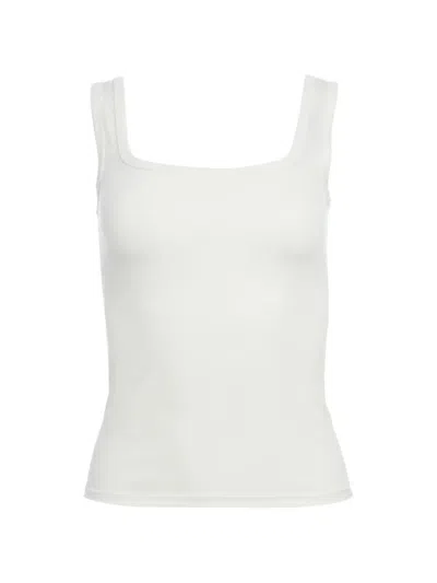The Park Sawyer Ribbed Square-neck Tank Top In White