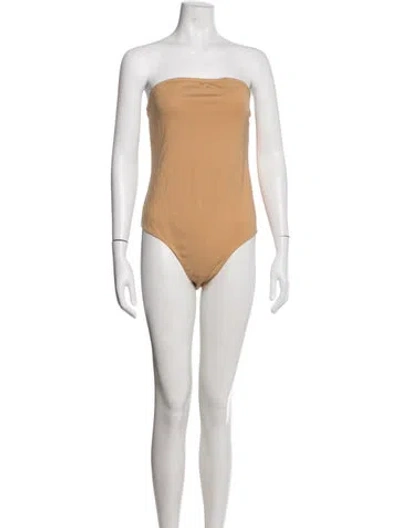 Pre-owned The Park Strapless Bodysuit W/ Tags In Neutrals