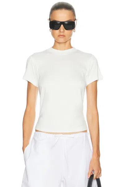 The Park Willa High Neck 90's Tee In Blanc