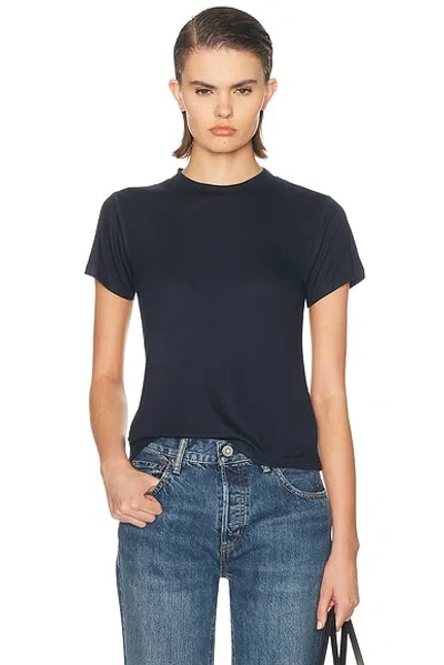 The Park Willa High Neck 90's Tee In Blue