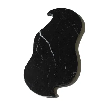 The Parmatile Shop Black Medusa Marble Tray La Nero Marquina