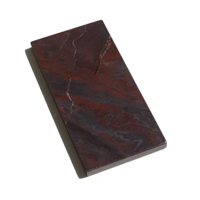 The Parmatile Shop Iron Red Marble Vanity Tray In Multi