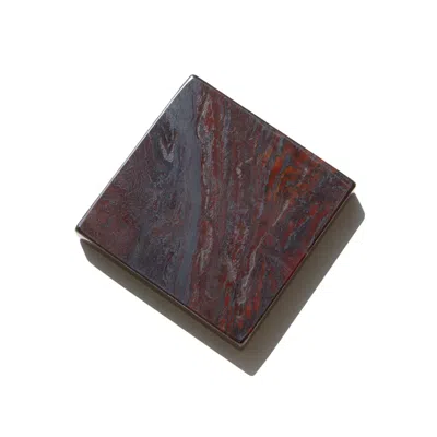 The Parmatile Shop Iron Red Stone Pedestal In Multi