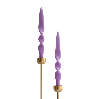 The Parmatile Shop Pink / Purple Purple Taper Candle Set