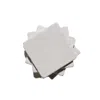 The Parmatile Shop White Roman Marble Coaster Set In White