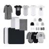 The Peanutshell 0-3m Black Plaid Baby Unisex 23-pc. Baby Clothing Set In Multi
