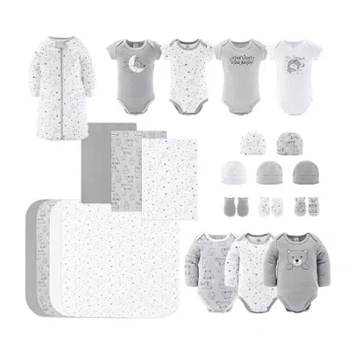 The Peanutshell 0-3m Celestial Bears Baby Unisex 23-pc. Baby Clothing Set In Gray