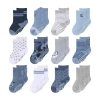 The Peanutshell Baby Boys 12 Pair Crew Socks In Blue