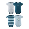 The Peanutshell Baby Boys Round Neck Short Sleeve 4-pc. Bodysuit In Multi
