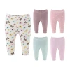 The Peanutshell Baby Girls Easy-on + Easy-off Straight Regular Fit Pull-on Pant In Pink