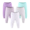 The Peanutshell Baby Girls Tapered Regular Fit Pull-on Pant In Purple