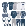 The Peanutshell Blue Camo Baby Boys 23-pc. Baby Clothing Set In Blue