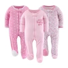 The Peanutshell Floral Love Baby Girls 3-pc. Sleep And Play In Pink