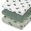 The Peanutshell Green Dino 3-pc. Changing Pad Cover In Multi