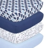 The Peanutshell Nautical 4-pc. Crib Sheet In Blue