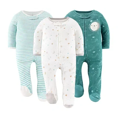 The Peanutshell Neutral Celestial Baby Unisex 3-pc. Sleep And Play In Green