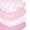 The Peanutshell Pink Butterfly 4-pc. Crib Sheet In Pink