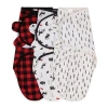 The Peanutshell Plaid Woodland 3-pc. Swaddle Blanket In Red