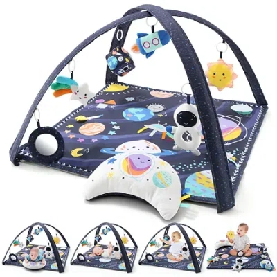 The Peanutshell Space Baby Activity Center In Blue