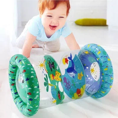 The Peanutshell Tummy Time Roller Baby Activity Center In Multi
