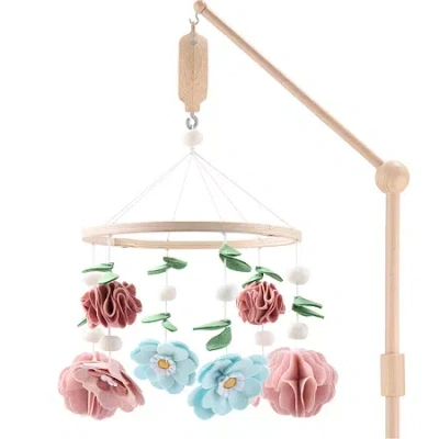 The Peanutshell Wildflower Baby Mobile In Multi