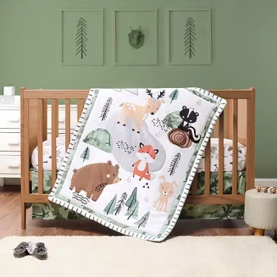 The Peanutshell Woodland Camo 3-pc. Crib Bedding Set In Multi