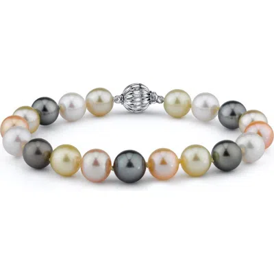 The Pearl Source 10-11mm South Sea & Freshwater Multicolor Bracelet