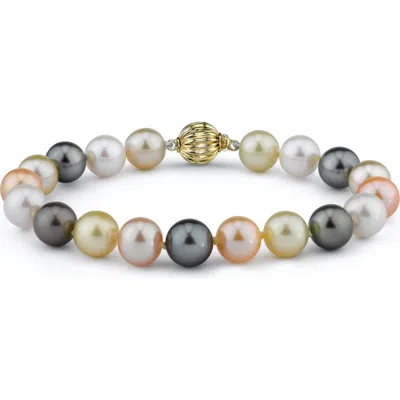 The Pearl Source 10-11mm South Sea & Freshwater Multicolor Bracelet