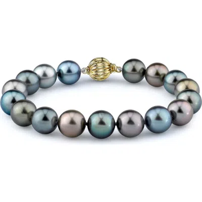 The Pearl Source 10-11mm Tahitian South Sea Multicolor Pearl Bracelet
