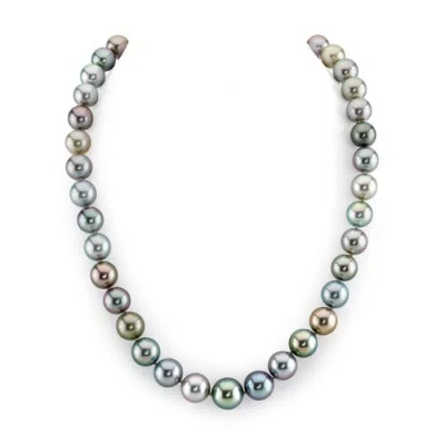 The Pearl Source 10-11mm Tahitian South Sea Pearl Pastel Multicolor Necklace In Gray